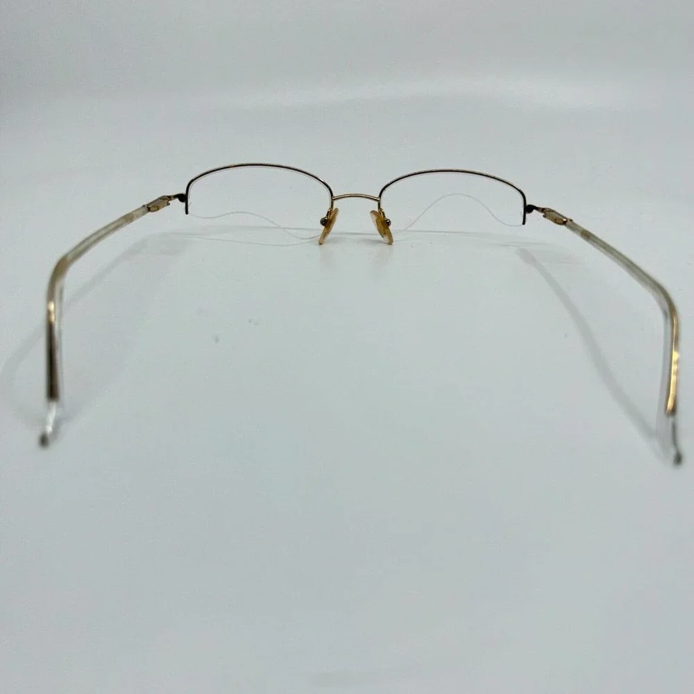 GENNY‎ MOD.748-B 5001 Eyeglasses Frame Italy Half Rim 51-18-135 Gold/Clear H9974